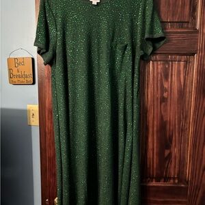 Elegant Lularoe Carly Green Women's Dress